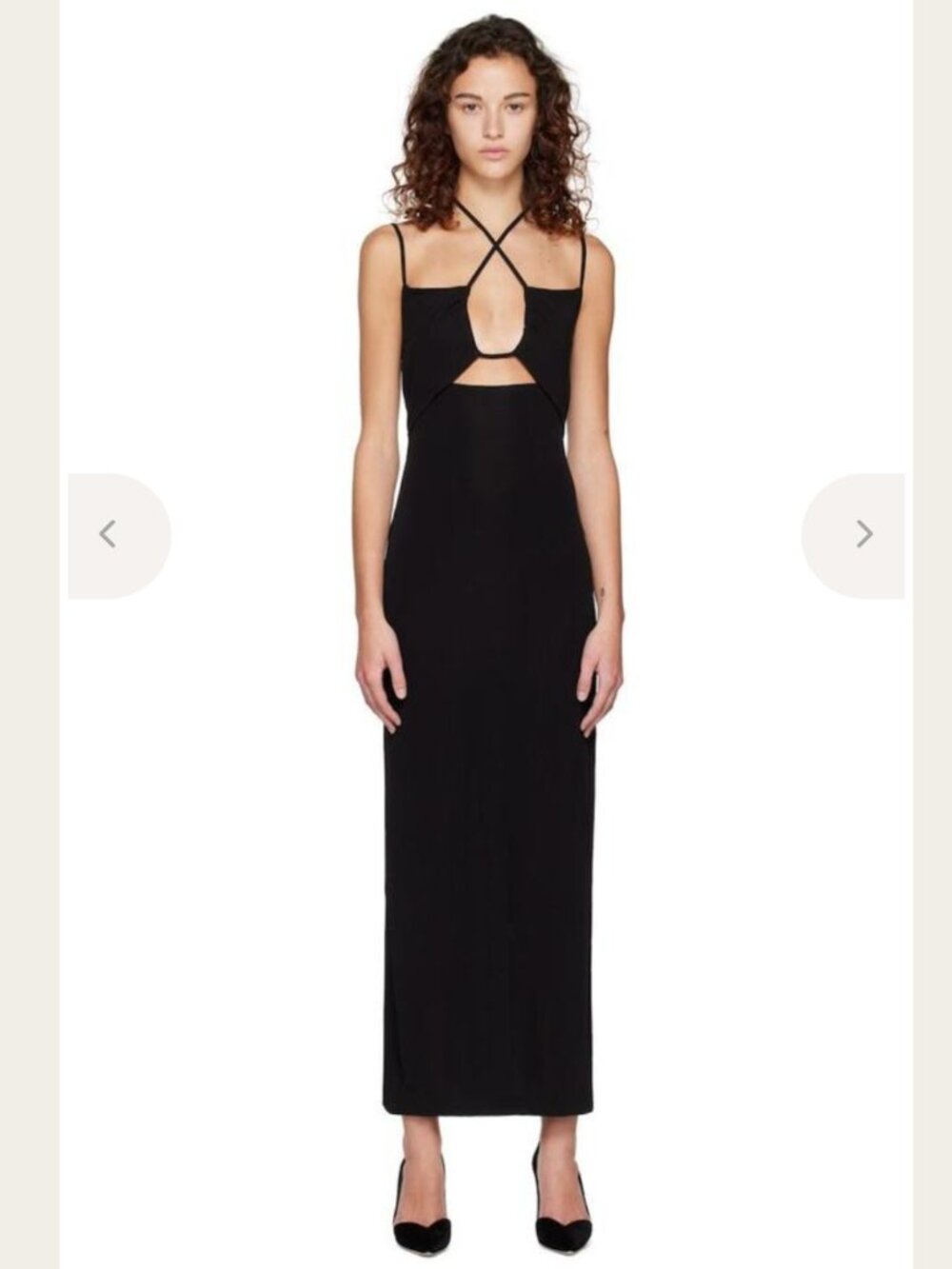 Frame Strappy Midi Dress with cut out detail